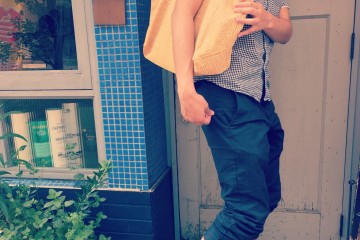 夏バテ気味のまいきーも、キイロのすいトートを持たせたら笑顔に。